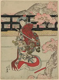 Nakamura Prints: The actor Nakamura Tomijuro in the role of Shizuka Gozen