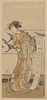 Onoe Prints: The actor Onoe Tamizo writing a letter