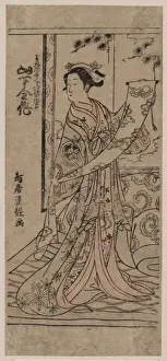 Yamashita Prints: The actor Yamashita Kinsaku in the role of Tokiwa Gozen of L