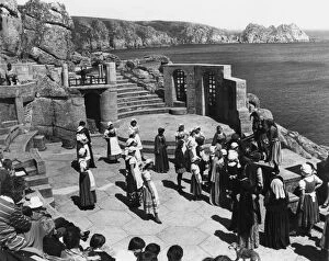 Images Dated 19th September 2017: Actors performing, Minack Theatre, Penzance, Cornwall