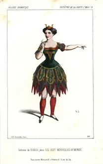 Diable Prints: Actress in costume as the Diable (devil) in