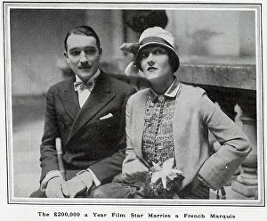 Actress Gloria Swanson and her husband