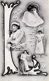 Actresses Mabel Love, Grace Lane, Kitty Loftus & Mabel Terry Actresses Mabel Love, Grace Lane, Kitty Loftus & Mabel Terry