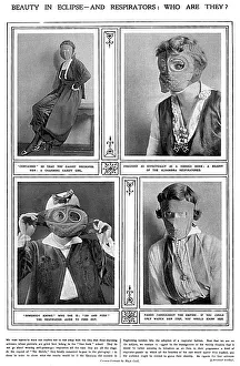 Actresses posing in gas masks, WW1 Actresses posing in gas masks, WW1
