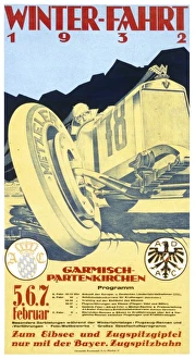 Motoring Posters and Prints Gallery: Advert for the 1932 Motor Racing Festival