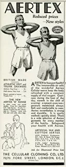 Images Dated 26th September 2016: Advert for Aertex athletic vest 1932