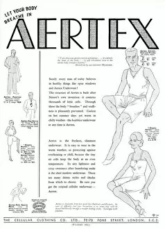 Aertex Gallery: Advert for Aertex men and womens underwear 1933