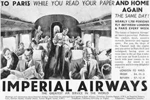 Airline Collection: Advert / Air to Paris 1934