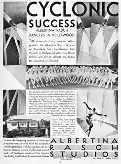 Albertina Gallery: Advert for Albertina Rasch Studios and her dancers