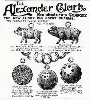 Images Dated 27th July 2017: Advert for Alexander Clark novelty jewellery 1901