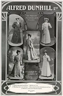 Premier Prints: Advert for Alfred Dunhill Ltd - women's automile coats 1907