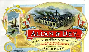 Curing Prints: Advert, Allan & Dey, Fish Merchants, Aberdeen