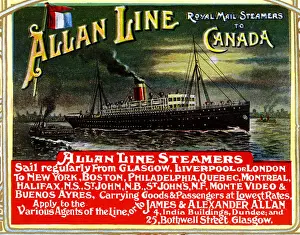 Allan Prints: Advert, Allan Line, Royal Mail Steamers to Canada