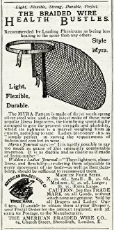 Advert for American Braided Wire bustles 1887