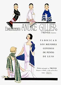 Advertisement for Andre Gillier knitwear