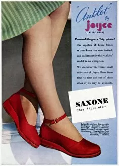 Ankle Gallery: Advert for Anklet by Joyce California shoes 1945