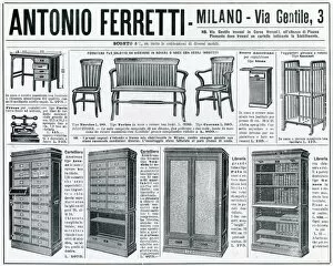 Cabinets Gallery: Advert for Antonio Ferretti office furniture 1921