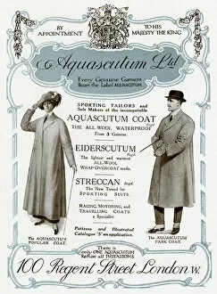 Appointment Gallery: Advert for Aquascutum coats 1912