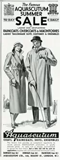 Fastening Gallery: Advert for Aquascutum coats 1934