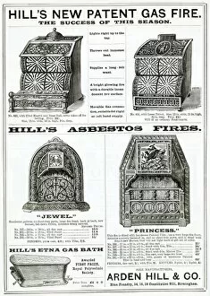 Images Dated 18th October 2017: Advert for Arden Hills & Co new patent gas fires 1888