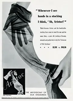 Sheer Prints: Advert for Aristoc stockings