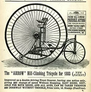 Images Dated 6th September 2017: Advertisement, Arrow Hill-Climbing Tricycle