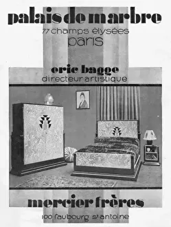 Advert for art deco furniture, 1927, Paris