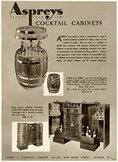 Cabinets Gallery: Advert for Asprey cocktail cabinets 1934