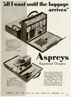 Asprey Prints: Advert for Asprey dressing case 1934