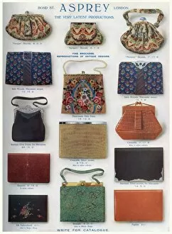Accessory Gallery: Advert for Asprey hand bags & clutches 1928