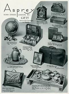 Images Dated 30th October 2015: Advert for Asprey selection of household items 1937