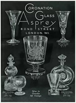 Images Dated 20th November 2015: Advert for Asprey Silver Coronation glasses 1937