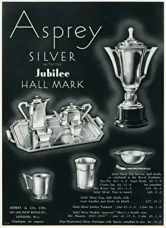 Finish Prints: Advert for Asprey silver with Jubilee hall mark 1935