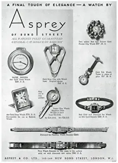 Advert for Asprey watches 1938