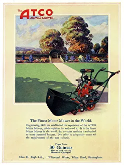 Pugh Prints: Advert, The Atco Motor Lawn Mower