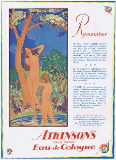 Images Dated 12th October 2015: Advert for Atkinsons Eau de Cologne, London and Paris, 1926