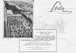 Advert for the attractions of the Lido, Venice