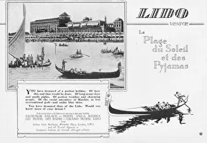 Advert for the attractions of the Lido, Venice