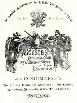 Strand Gallery: Advertisement, Auguste & Cie Costumiers, London