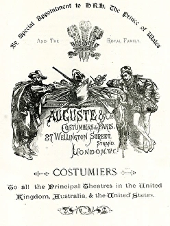 Images Dated 6th September 2017: Advertisement, Auguste & Cie Costumiers, London