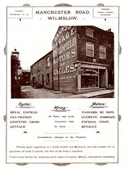 Cycles Collection: Advert, Bankss Motor Car and Cycle Garage, Wilmslow Advert