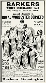 Bargain Prints: Advert for Barkers winter corsets 1916