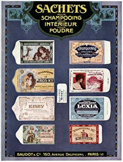 Images Dated 12th February 2019: Advert for Baudots shampoo sachets 1922