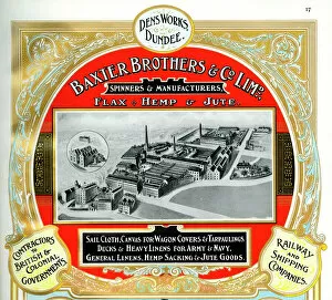 Edwardian Gallery: Advert, Baxter Brothers & Co, Dundee, Scotland