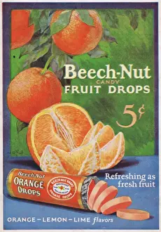 Candies Prints: Advert for Beach Nut Candy Fruit Drops, 1925