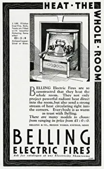 Tea Pot Prints: Advert for Belling eletctric fires