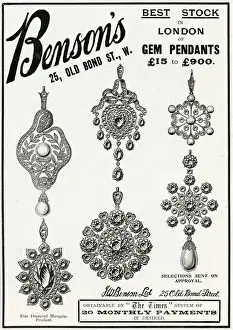 Advert for Bensons Edwardian jewellery 1906