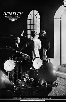 Barclay Prints: Advert for Bentley, the silent sports car (London) Date: 1938