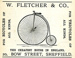 Images Dated 6th September 2017: Advert Bicycle W. Fletcher Penny Fathing