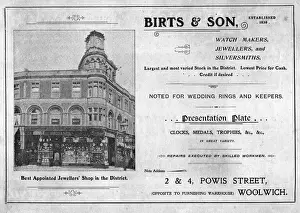 Woolwich Prints: Advertisement for Birts & Son, Woolwich, SE London